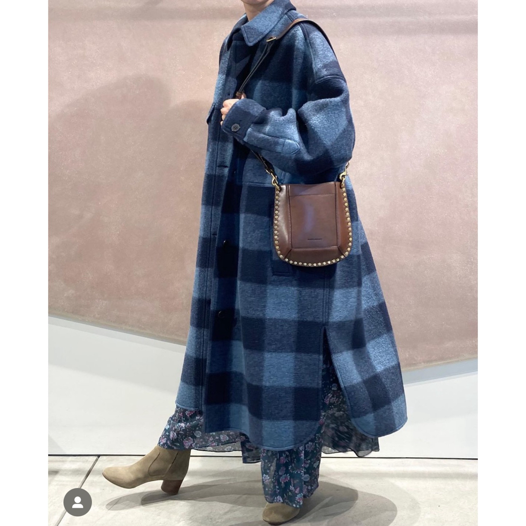 Isabel Marant(イザベルマラン)のBB1995様専用です！　新品　イザベルマランエトワール　チェックコート レディースのジャケット/アウター(ロングコート)の商品写真