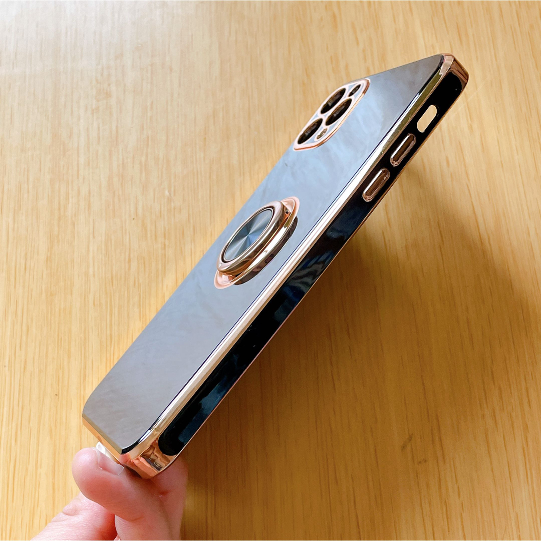 【iPhone11 pro max 用】ケース リング付き　シリコン　ブラック スマホ/家電/カメラのスマホアクセサリー(iPhoneケース)の商品写真