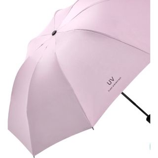 新品未使用☆ 折り畳み傘 UV日傘　ピンク　晴雨兼用　インポート品(傘)