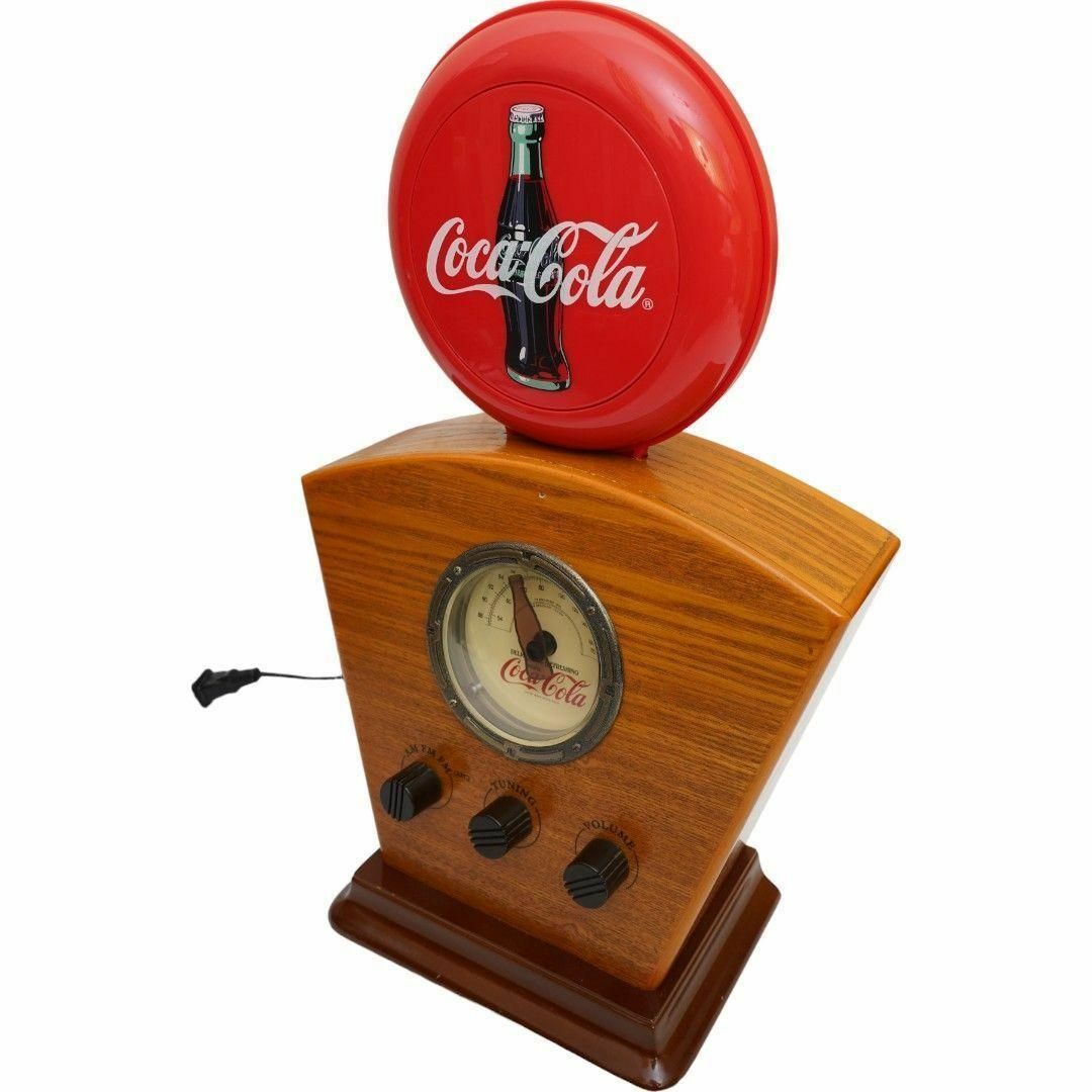 オーディオ機器【超希少】 動作品 Coka Cola コカ・コーラ 木製  AM　FMラジオ