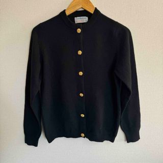 BALLANTYNE CASHMERE - 【美品】Ballantyne スコットランド製　金ボタン　ブラック　カーディガン