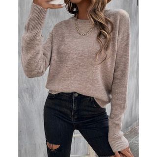 シーイン(SHEIN)の【未使用】SHEIN☆セーター　ソリッド　ドロップショルダー　ニット(ニット/セーター)