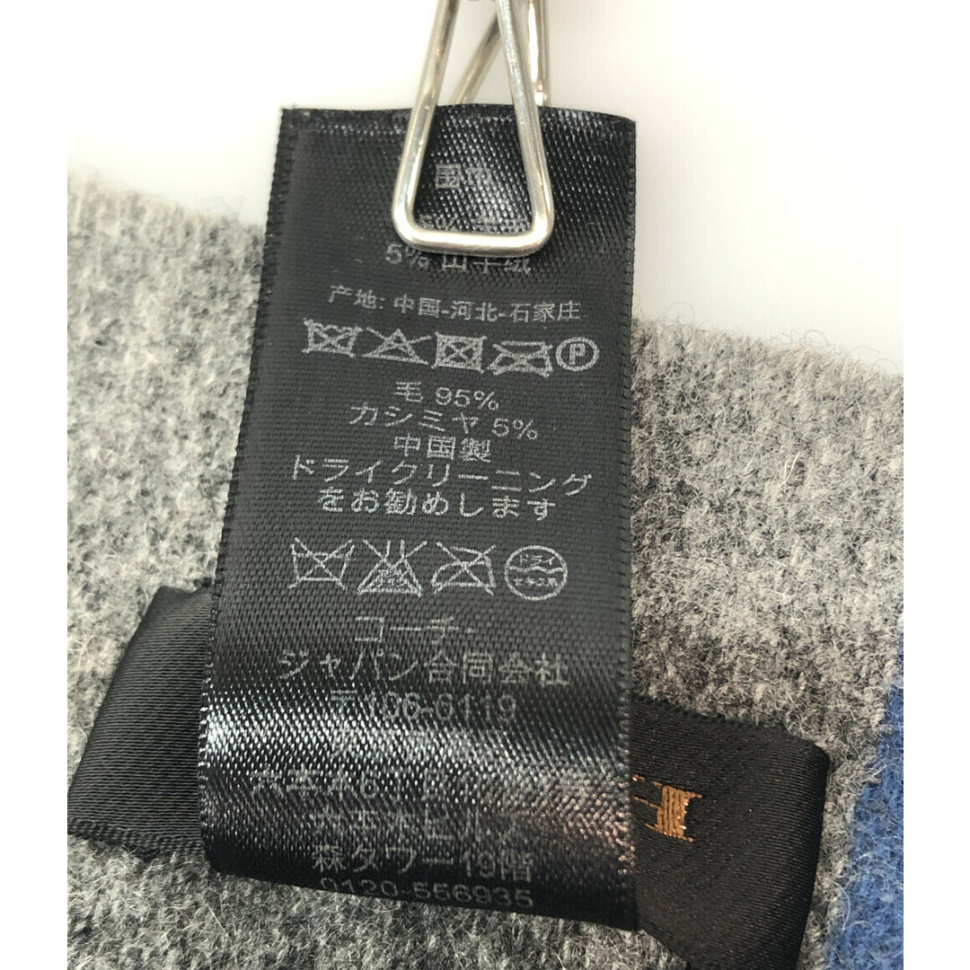 COACH(コーチ)の美品 コーチ COACH マフラー ボーダー柄   F85135 メンズ メンズのファッション小物(マフラー)の商品写真