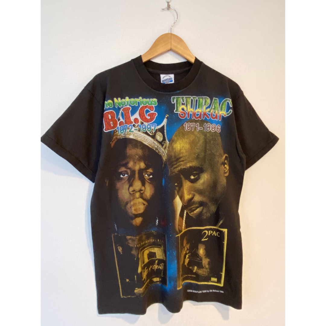 ブラック ✅サイズビギー&トゥパック2Pac & B.I.G. RAP Tシャツ メンズL