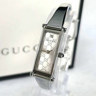 グッチ(Gucci)の△【ほぼ新品】GUCCI シェル文字盤 バングルウォッチ スクエア(腕時計)