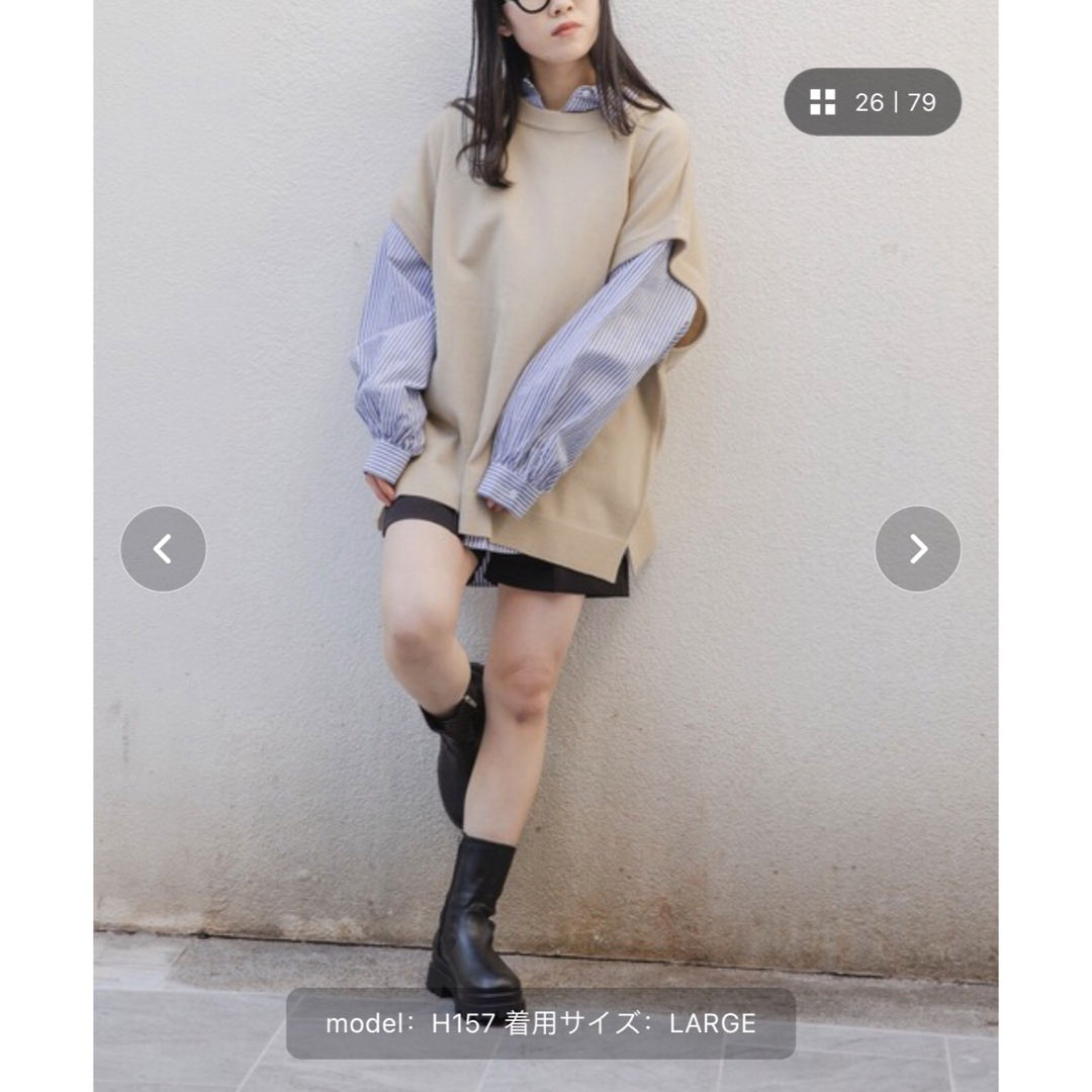 WEGO(ウィゴー)のWEGO/カラールーズニットベスト size：L レディースのトップス(ベスト/ジレ)の商品写真