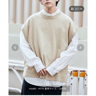 ウィゴー(WEGO)のWEGO/カラールーズニットベスト size：L(ベスト/ジレ)