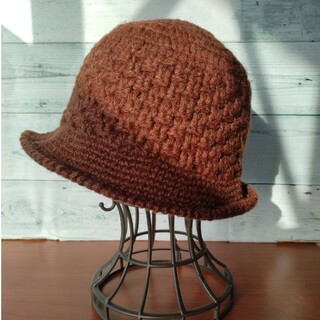 手編みニット帽(帽子)