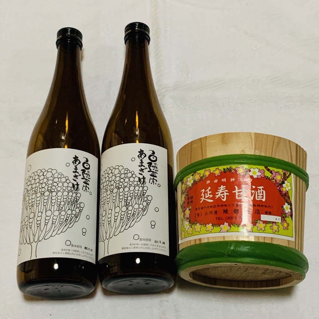 三河屋綾部商店の濃縮タイプの米麹甘酒　空き樽と空き瓶 食品/飲料/酒の飲料(その他)の商品写真