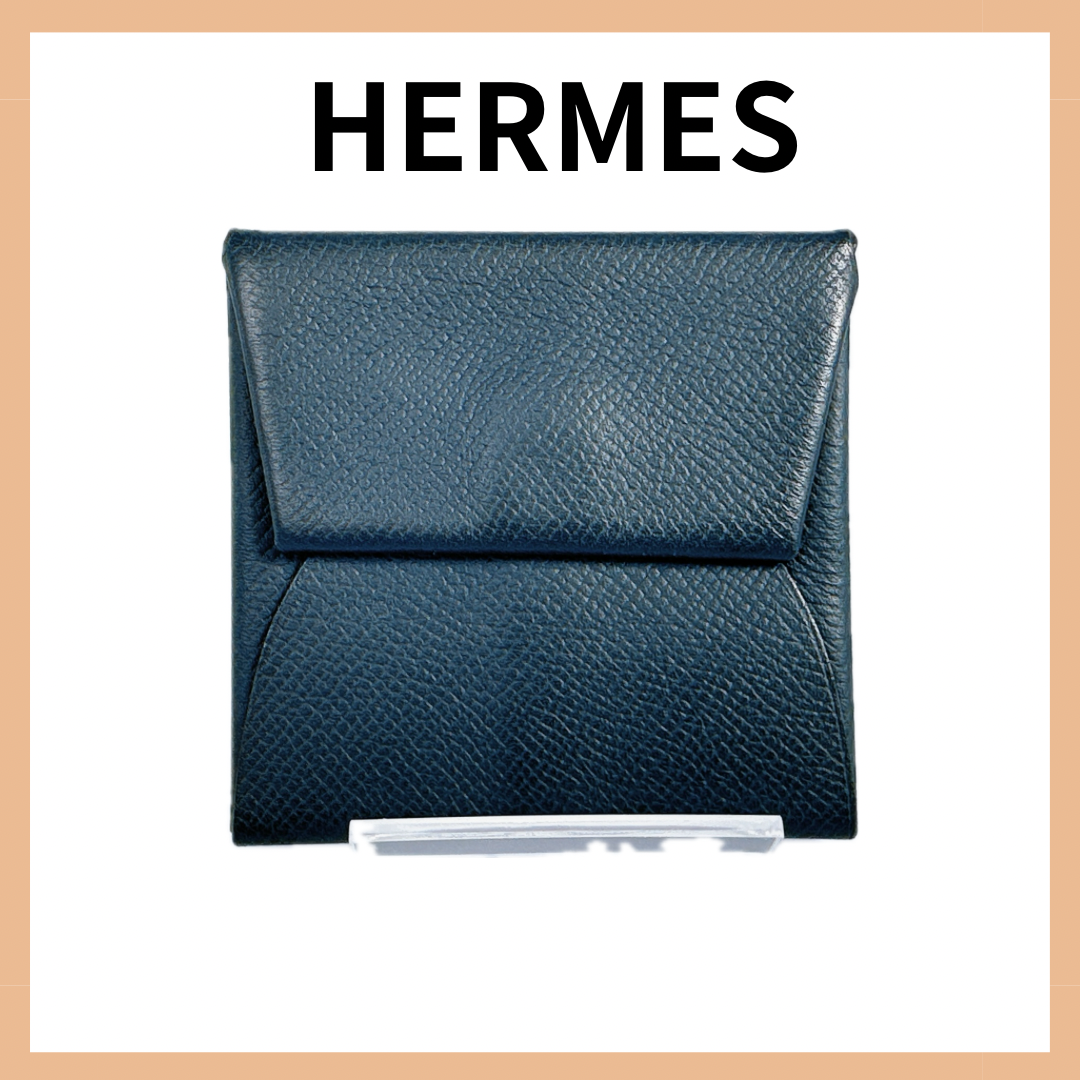 Hermes(エルメス)のエルメス バスティア コインケース D  財布 美品 ネイビー ユニセックス レディースのファッション小物(コインケース)の商品写真