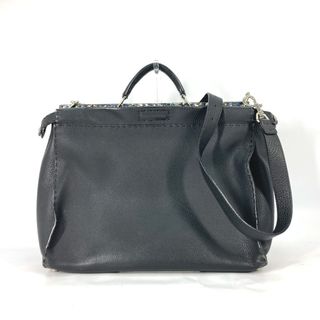 FENDI - フェンディ FENDI ピーカブー 7VA388 セレリア 2WAY ハンドバッグ ショルダーバッグ 斜め掛け ビジネスバッグ レザー ブラック