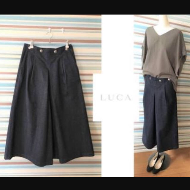 LUCA(ルカ)ののい様専用。新品未使用‼︎LUCAデニムガウチョパンツ レディースのパンツ(カジュアルパンツ)の商品写真