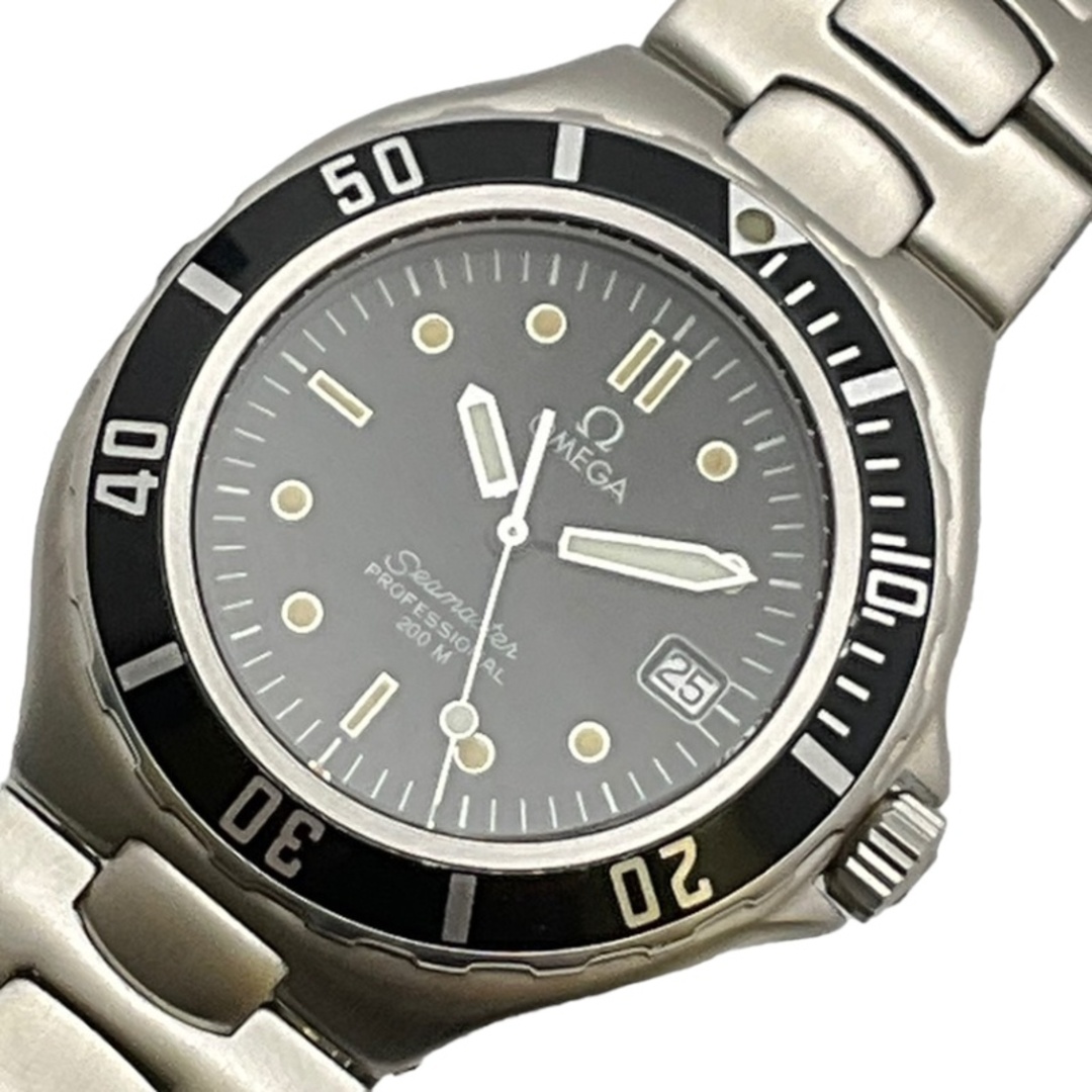 ファッション小物オメガ OMEGA シーマスター ブラック ステンレススチール レディース 腕時計