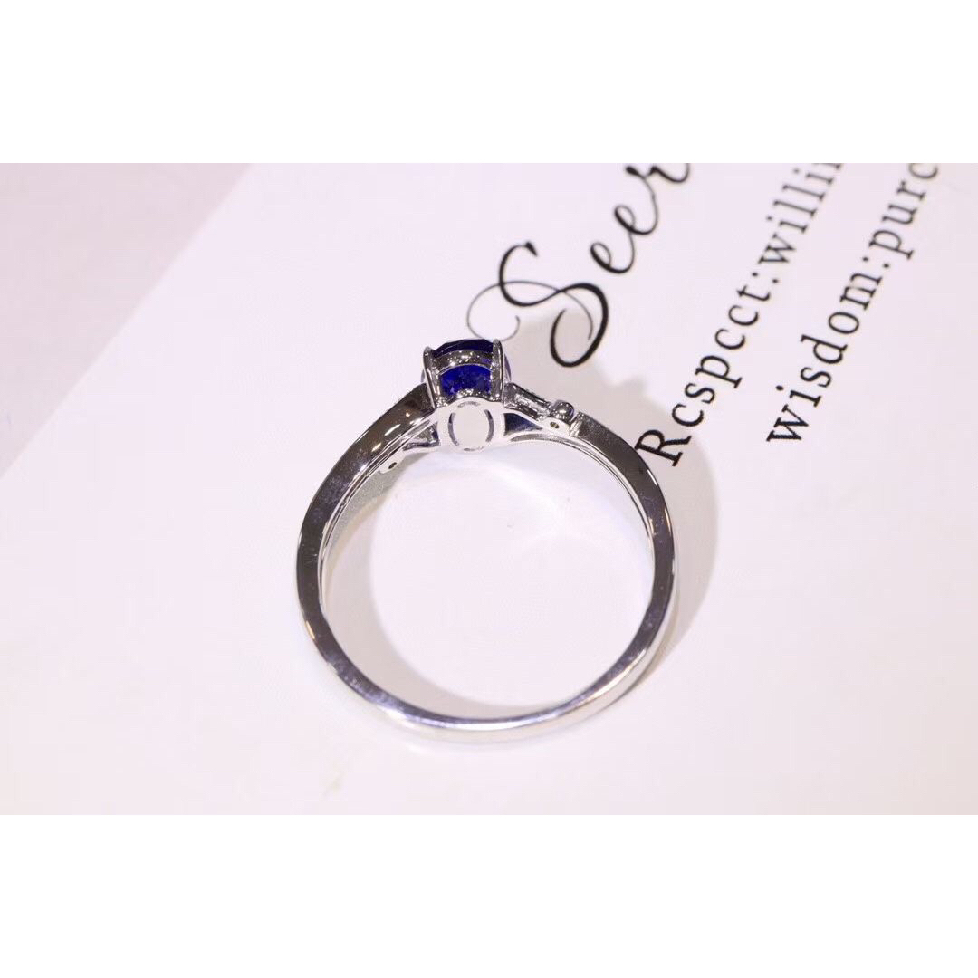 天然 ロイヤルブルーサファイア ダイヤ リング0.87ct k18 ¥ レディースのアクセサリー(リング(指輪))の商品写真