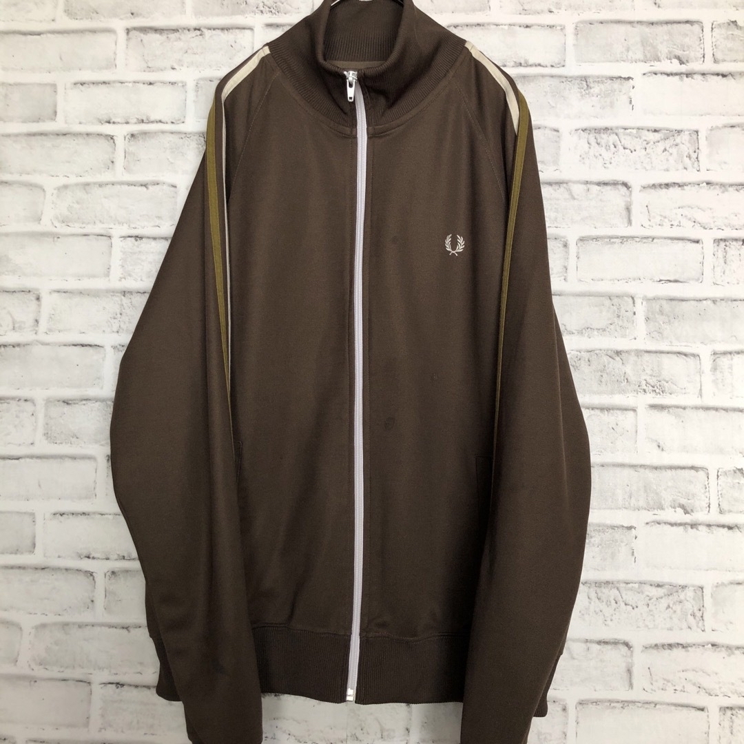 FRED PERRY(フレッドペリー)の希少ブラウン⭐️90s Fred PerryトラックジャケットM vintage メンズのトップス(ジャージ)の商品写真