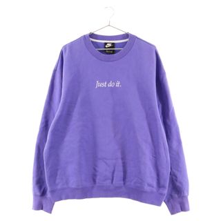 ナイキ(NIKE)のNIKE ナイキ JDI Fleece Crew HWYWT Sweatshirt ロゴクルーネックスウェット トレーナー CD0415-554 パープル(スウェット)