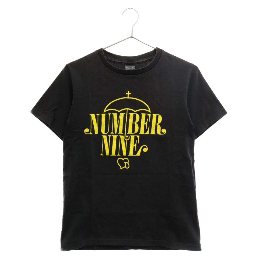 56センチ身幅NUMBER (N)INE ナンバーナイン 05SS アーカイブ NIGHT CRAWLER期 アンブレラプリント半袖Tシャツ ブラック