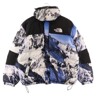 シュプリーム(Supreme)のSUPREME シュプリーム 17AW×THE NORTH FACE Mountain Baltoro Jacket ND91701I ザノースフェイス マウンテンバルトロダウンジャケット 雪山 ホワイト/ブルー(ダウンジャケット)