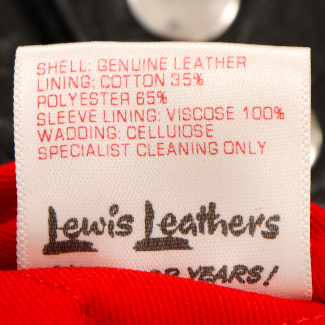 Lewis Leathers(ルイスレザー)のLewis Leathers ルイスレザー 441T CYCLONE TIGHT FIT サイクロン タイトフィット ホースハイドダブルライダースジャケット ブラック メンズのジャケット/アウター(ライダースジャケット)の商品写真