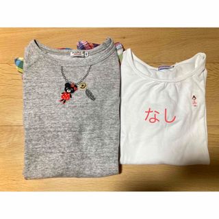 ミキハウス(mikihouse)のミキハウス　ロンT 女の子　グレーのみ(Tシャツ/カットソー)