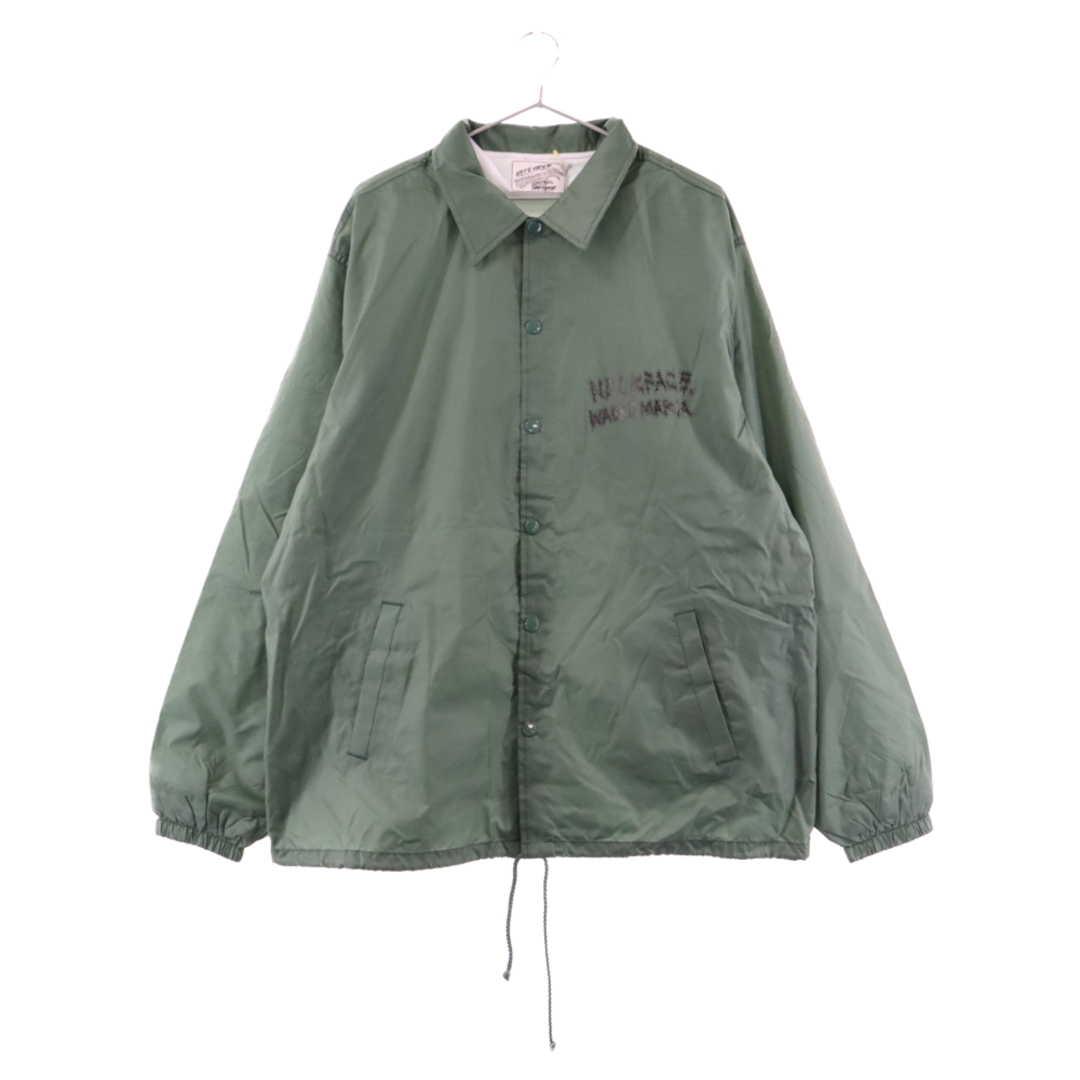 739センチ身幅WACKO MARIA ワコマリア 24SS×NECK FACE COACH JACKET ネックフェイス ロゴプリント コーチジャケット グリーン NECKFACE-WM-BL19