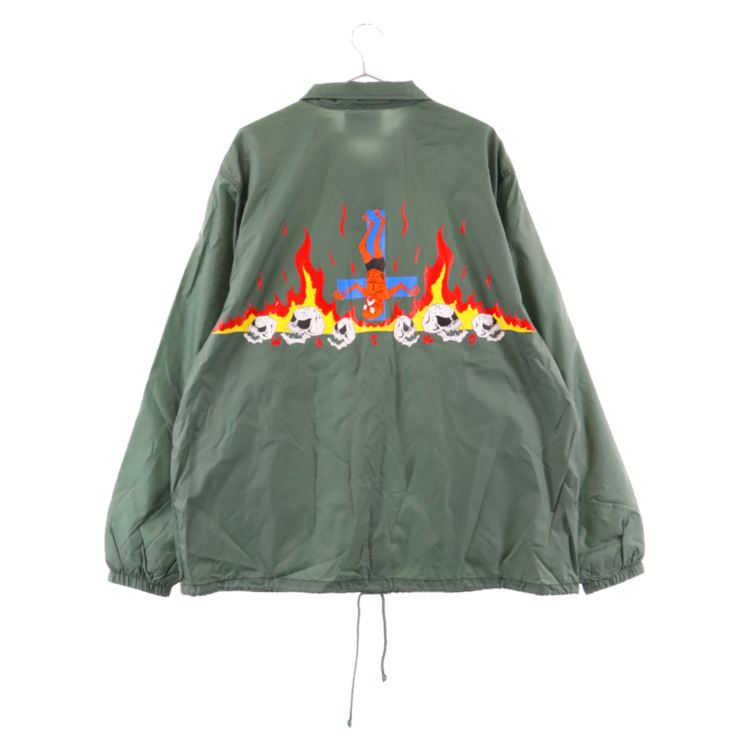 WACKO MARIA(ワコマリア)のWACKO MARIA ワコマリア 24SS×NECK FACE COACH JACKET ネックフェイス ロゴプリント コーチジャケット グリーン NECKFACE-WM-BL19 メンズのジャケット/アウター(フライトジャケット)の商品写真