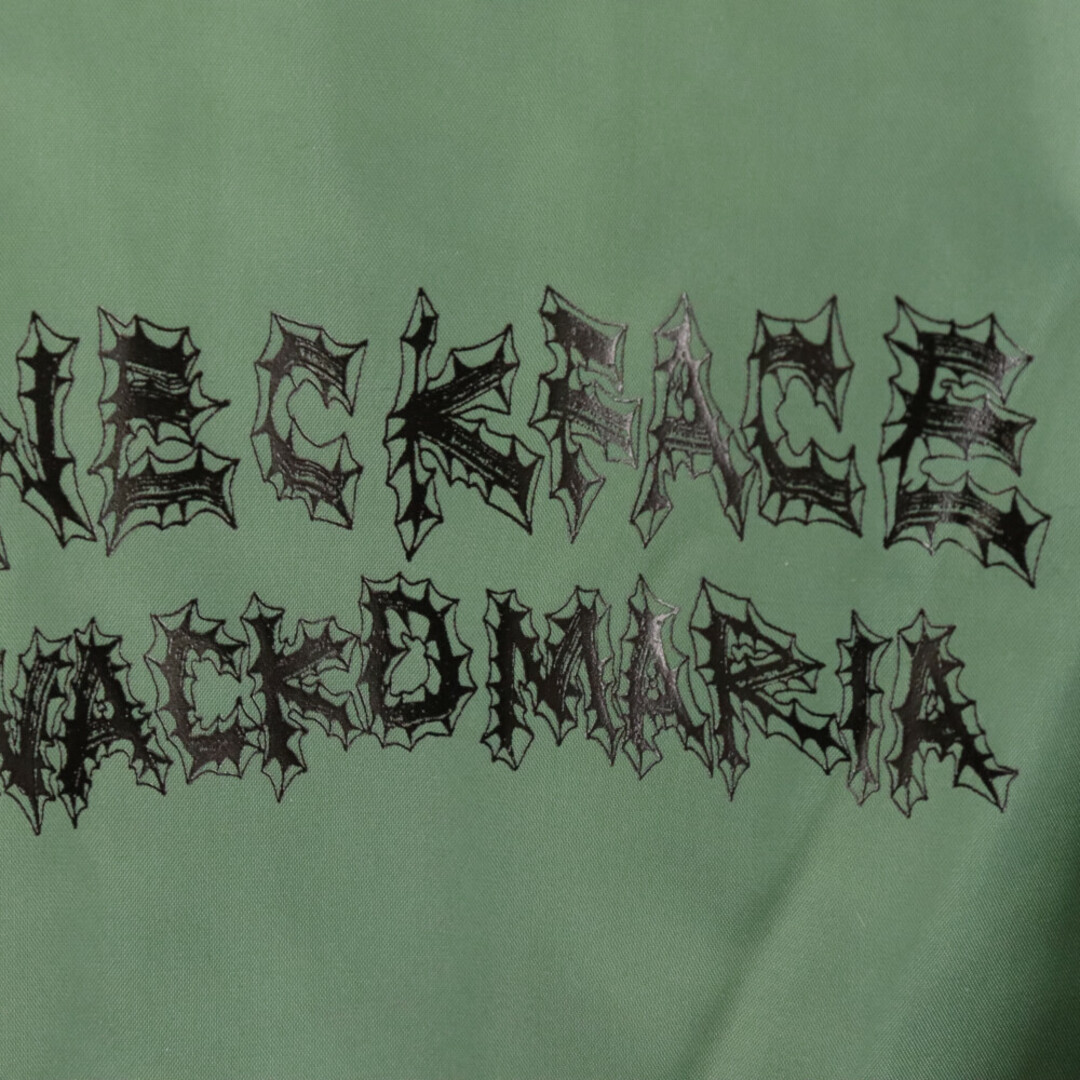 WACKO MARIA(ワコマリア)のWACKO MARIA ワコマリア 24SS×NECK FACE COACH JACKET ネックフェイス ロゴプリント コーチジャケット グリーン NECKFACE-WM-BL19 メンズのジャケット/アウター(フライトジャケット)の商品写真