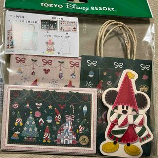 ディズニー(Disney)のディズニークリスマス メッセージカード ギフト袋付き(カード/レター/ラッピング)