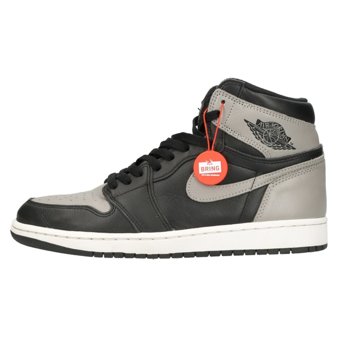 NIKE ナイキ AIR JORDAN 1 RETRO HIGH OG SHADOW 2018 555088-013 エアジョーダン1 レトロ ハイカットスニーカー US9/27cm グレー/ブラック天然皮革合成繊維底