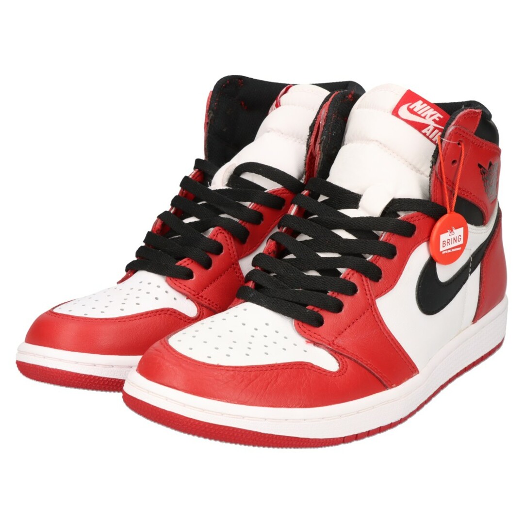 NIKE(ナイキ)のNIKE ナイキ AIR JORDAN 1 RETRO HIGH OG CHICAGO 555088-101 エアジョーダン1ハイカットスニーカー 15年製 シカゴ US10/28cm ホワイト/レッド メンズの靴/シューズ(スニーカー)の商品写真