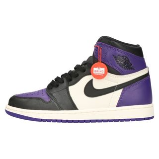 ナイキ(NIKE)のNIKE ナイキ AIR JORDAN1 RETRO HIGH OG エアジョーダン1 ハイカットスニーカー コートパープル ホワイト/パープル US8 555088-501(スニーカー)