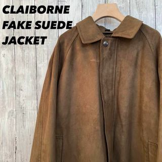 アメリカ古着　CLAIBORNE フェイクスエードジップアップジャケットブルゾン(ブルゾン)