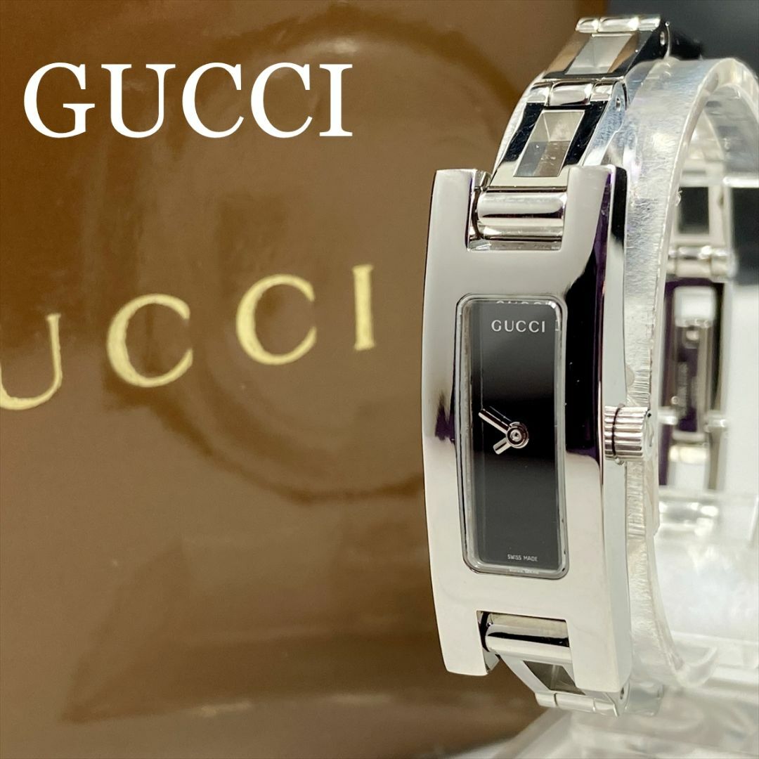 Gucci - 新品仕上 新品電池 グッチ GUCCI 3900L 黒文字盤 腕時計