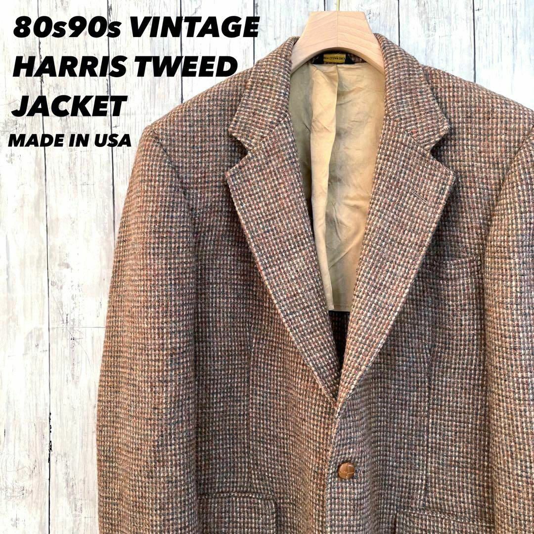 Harris Tweed(ハリスツイード)の80s90sヴィンテージ USA製古着HARRIS TWEEDハリスツイード メンズのジャケット/アウター(テーラードジャケット)の商品写真