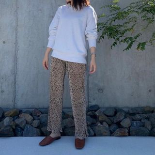 ザラ(ZARA)のnokcha レオパードパンツ　ZARA サンダル　セット(セット/コーデ)