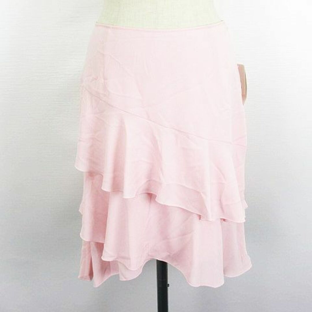 LAUTREAMONT(ロートレアモン)のロートレアモン Rue de B スカート ミモレ丈 レイヤード 3 ピンク レディースのスカート(ひざ丈スカート)の商品写真