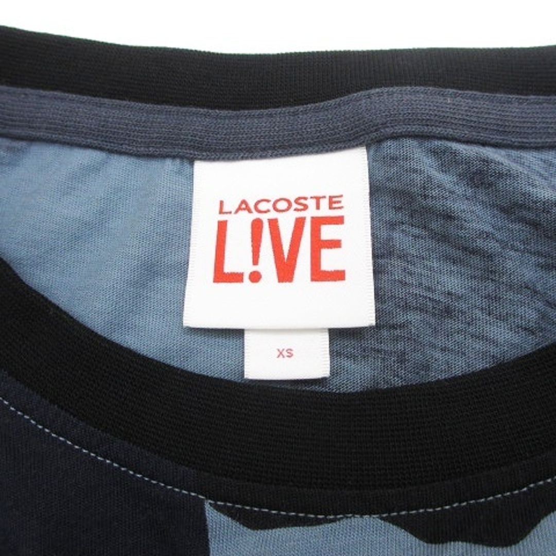 LACOSTE L!VE(ラコステライブ)のラコステ ライブ Tシャツ 半袖 カモフラ 迷彩 ロゴ コットン 青 紺 XS メンズのトップス(Tシャツ/カットソー(半袖/袖なし))の商品写真