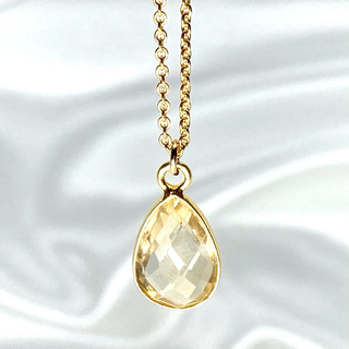 【天然石】宝石質シトリンのネックレス(ネックレス)