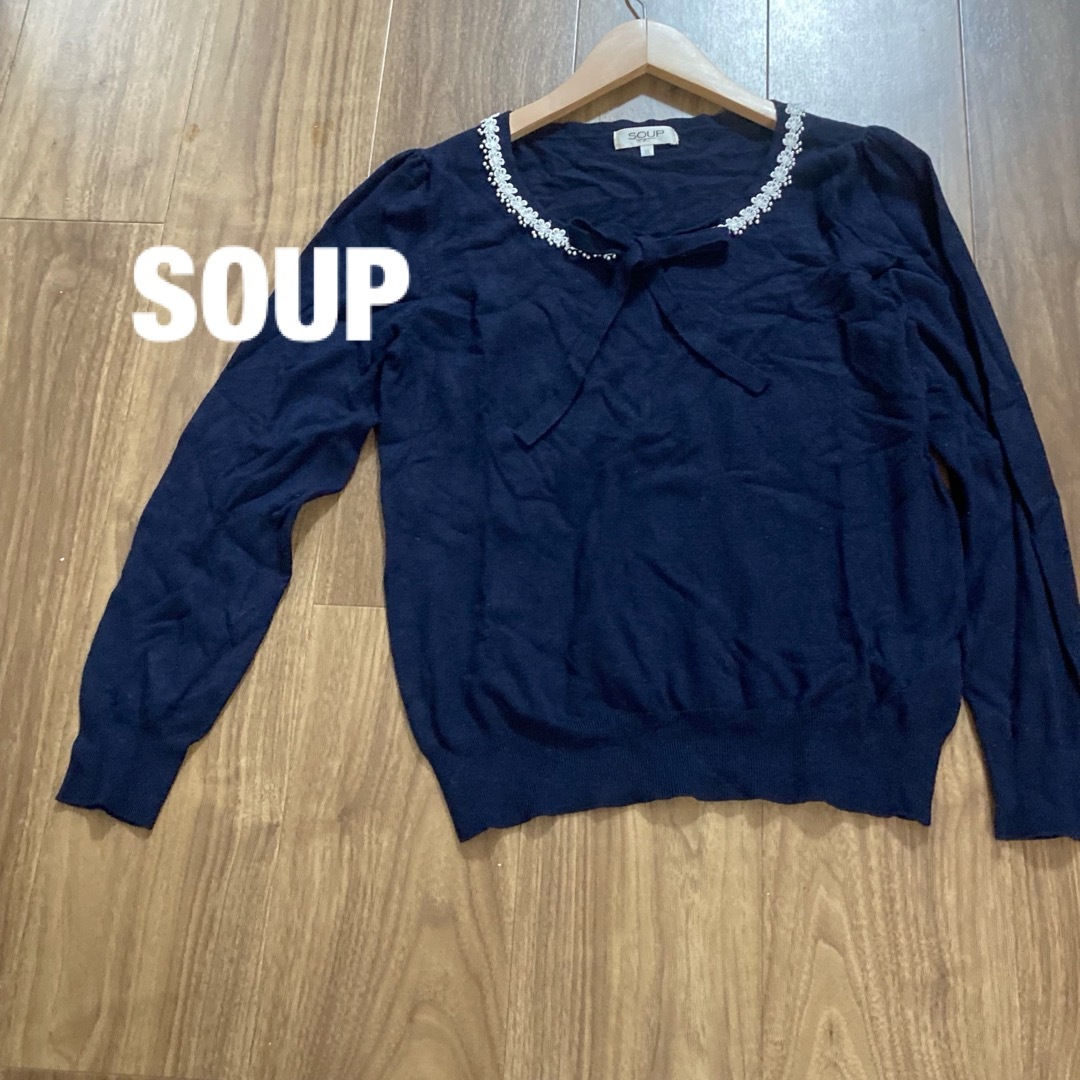 SOUP(スープ)のスープ リボンタイニットセーター ワールドブランド レディースのトップス(ニット/セーター)の商品写真