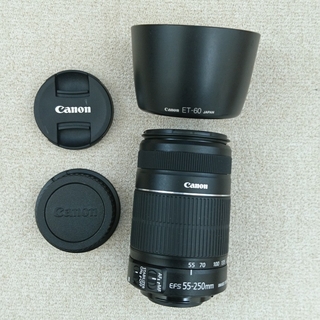 キヤノン(Canon)のCANON EF-s 55-250mm 1:4-5.6 IS Ⅱ フード付き(レンズ(ズーム))