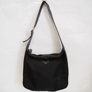 プラダ(PRADA)のプラダ ワンショルダーバッグ 三角ロゴプレート ナイロン×本革 ブラック  Th953092 中古(ショルダーバッグ)