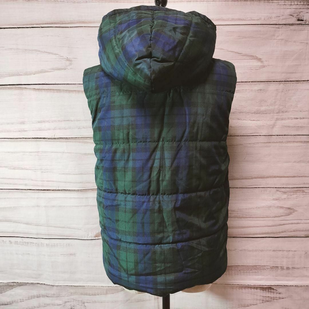 ichi(イチ)のichi イチ 中綿ベスト 緑 チェック レディースのジャケット/アウター(その他)の商品写真