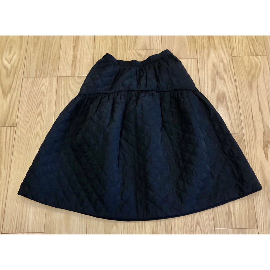 Liala×PG(リアラバイピージー)のliala×PG リアラバイピージー　キルティング 切り替え スカート　黒　M レディースのスカート(ひざ丈スカート)の商品写真