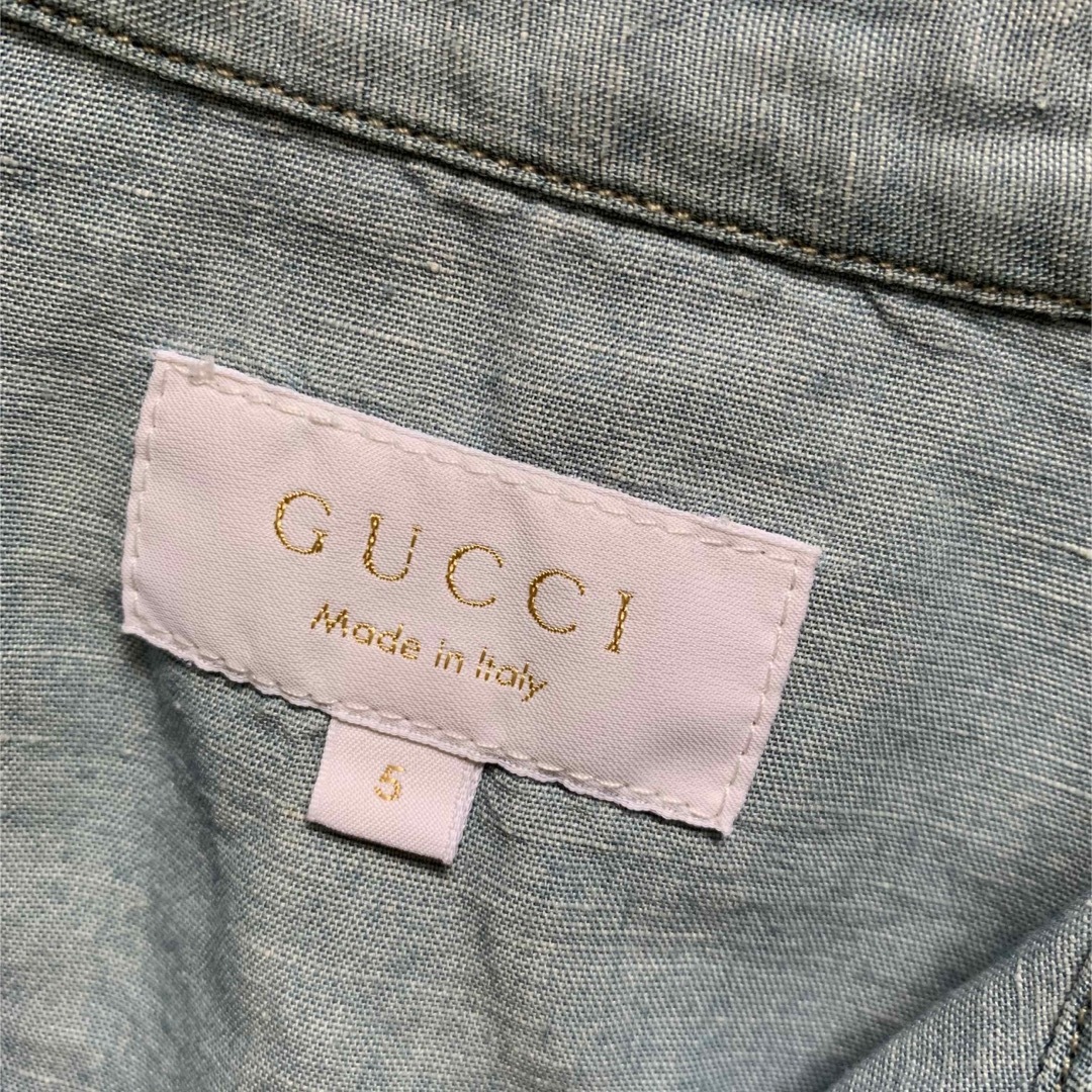 Gucci(グッチ)のGUCCI グッチ ダンガリーシャツ　5Y キッズ/ベビー/マタニティのキッズ服男の子用(90cm~)(Tシャツ/カットソー)の商品写真