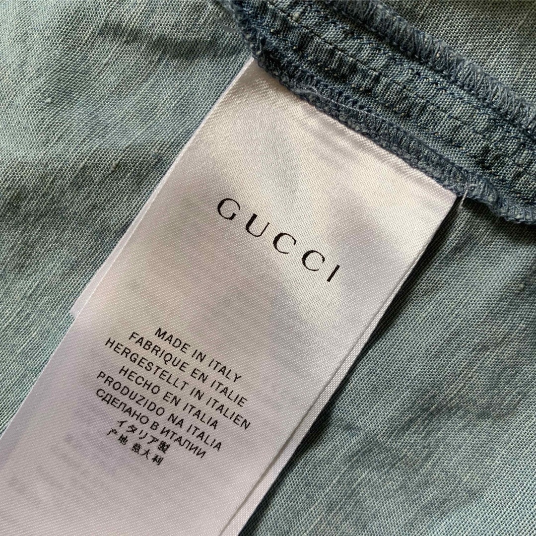 Gucci(グッチ)のGUCCI グッチ ダンガリーシャツ　5Y キッズ/ベビー/マタニティのキッズ服男の子用(90cm~)(Tシャツ/カットソー)の商品写真