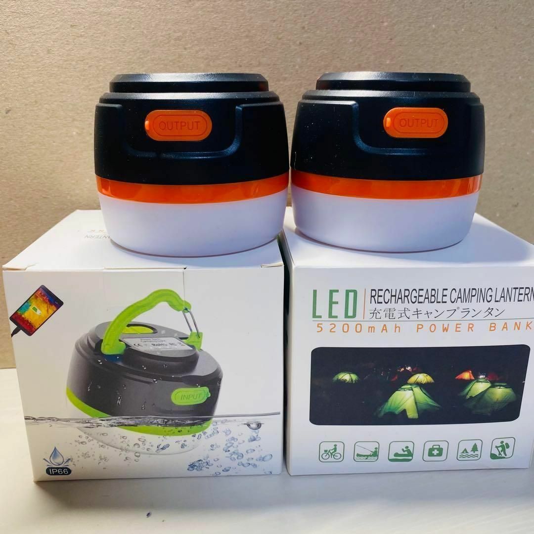 2個セット⭐️ランタン　LED リチウムバッテリー　コンパクトランタン　キャンプ メンズのジャケット/アウター(ノーカラージャケット)の商品写真