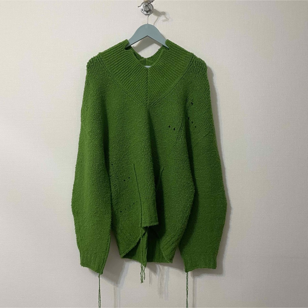 LE CIEL BLEU(ルシェルブルー)のIRENE アイレネ whole garment knit  ニット　グリーン レディースのトップス(ニット/セーター)の商品写真