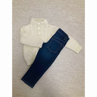 ギャップキッズ(GAP Kids)のセット売り★GAP110★ニット＋デニムセット(パンツ/スパッツ)