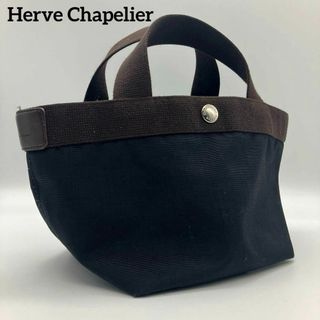 エルベシャプリエ(Herve Chapelier)の【定番人気】エルベシャプリエ　701C　舟型トートバッグ　S コーデュラ　黒　茶(ハンドバッグ)