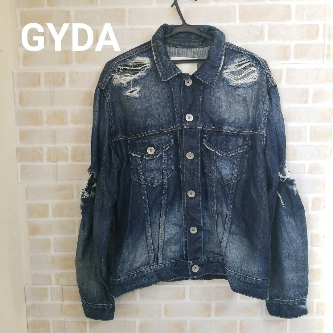 GYDA(ジェイダ)の【本日削除/最終値下】GYDA ダメージデニムジャケット レディースのジャケット/アウター(Gジャン/デニムジャケット)の商品写真